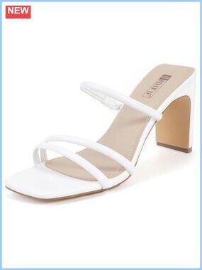 IDIFU IN3 High Heels Strappy Square Toe Chunky Heel